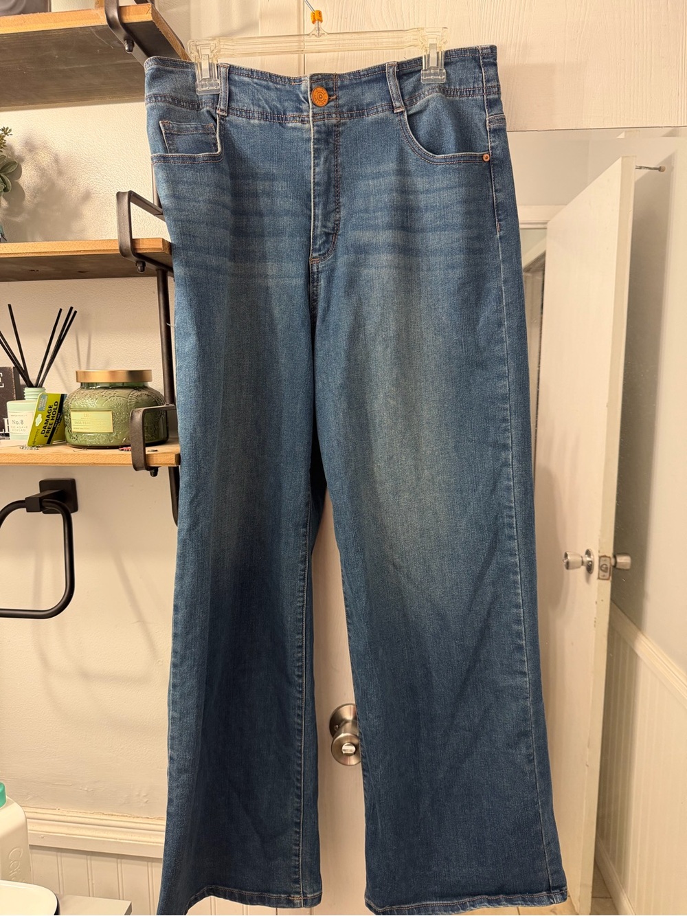 Gloria Vanderbilt Wide Leg Blue Denim Jeans